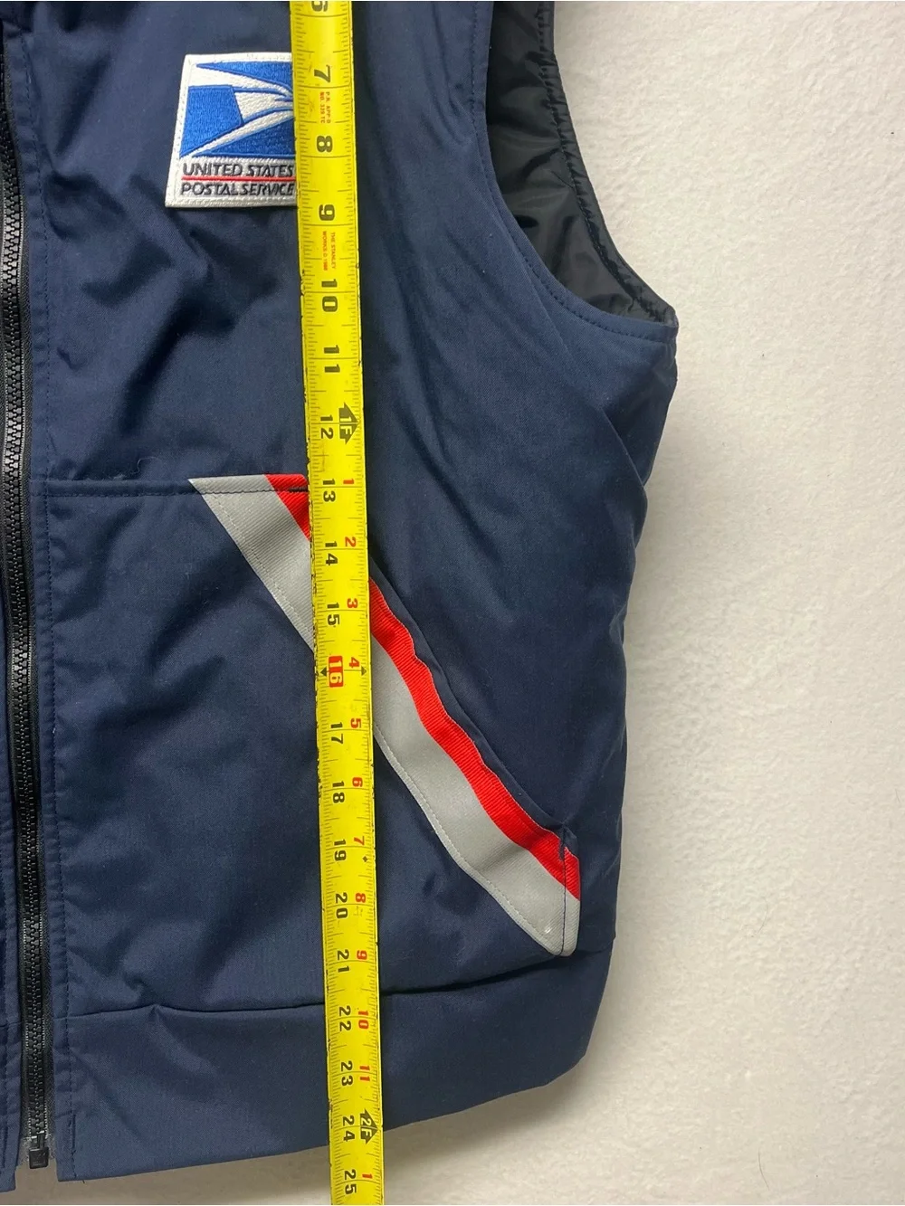 USPS Vintage Postal Carrier/Mail Handler Full Zip Quilt Lined Vest Men's medium